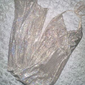 ✨ Sequined Halter Formal Dress ✨